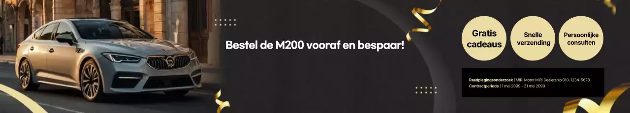 zwarte stijlvolle auto-advertentie