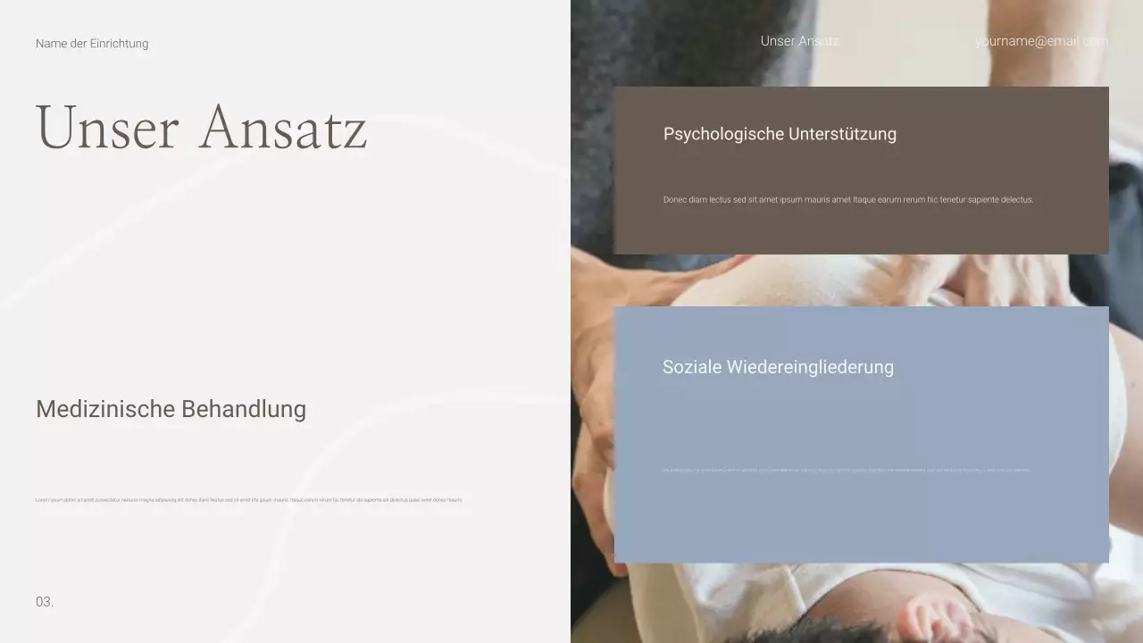 Präsentation des Simple and Human Wellness Center zur Suchtrehabilitation