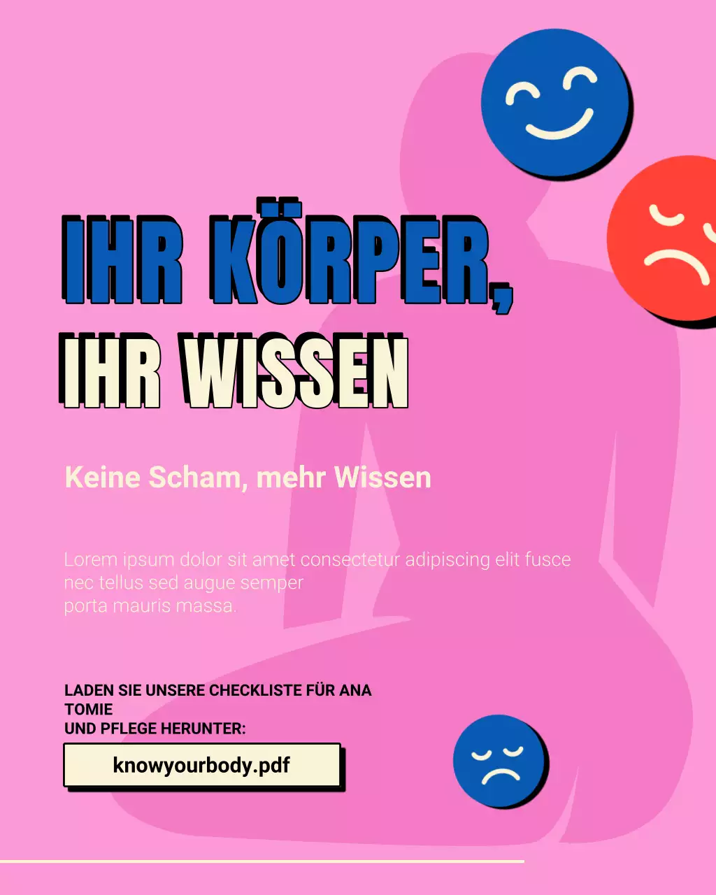 rosa moderner Gesundheitsratgeber für Frauen