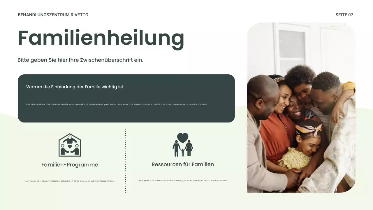 Grüne Moderne Erholung Wellness Präsentation