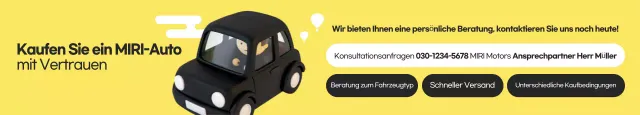 Gelbe einfache Autowerbung