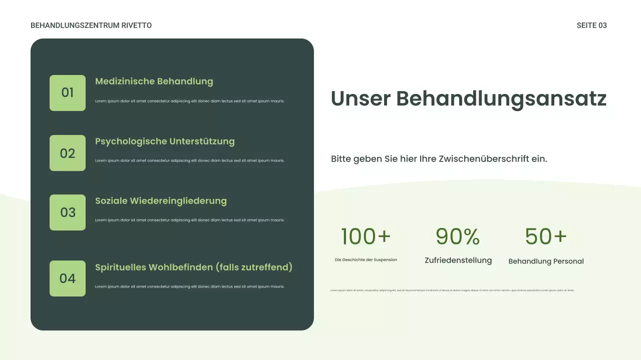 Grüne Moderne Erholung Wellness Präsentation
