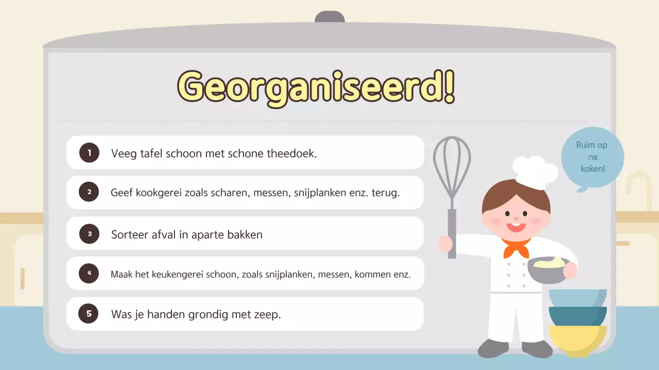 Oranje Baby Kook Educatief Materiaal