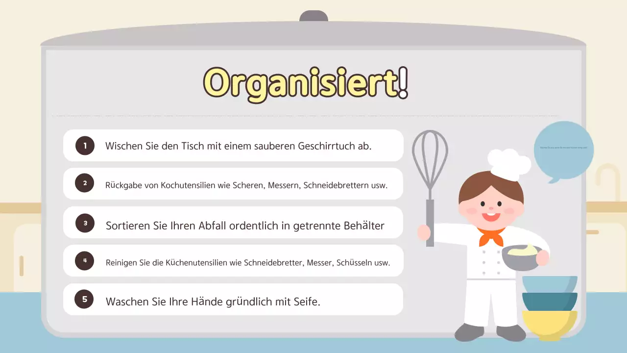 Lehrmaterialien zum Thema „Orange Baby Cooking“