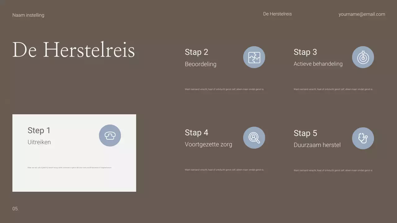 Presentatie van Simple and Human Wellness Center voor herstel van verslavingen