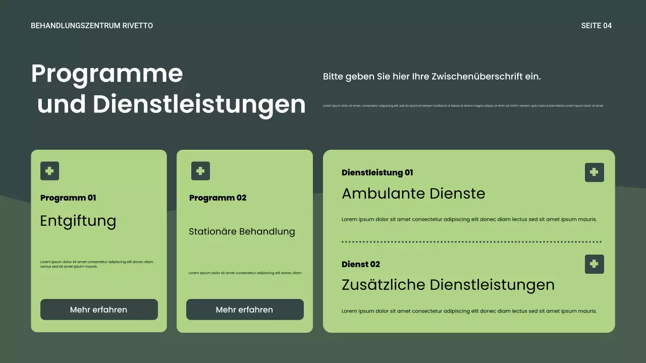 Grüne Moderne Erholung Wellness Präsentation