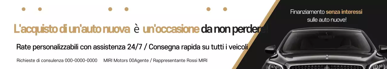 Promozione auto moderna nera