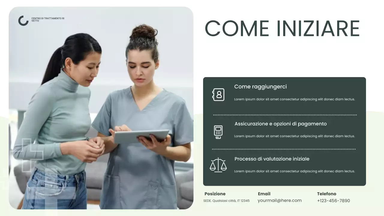 Presentazione del benessere Green Modern Recovery