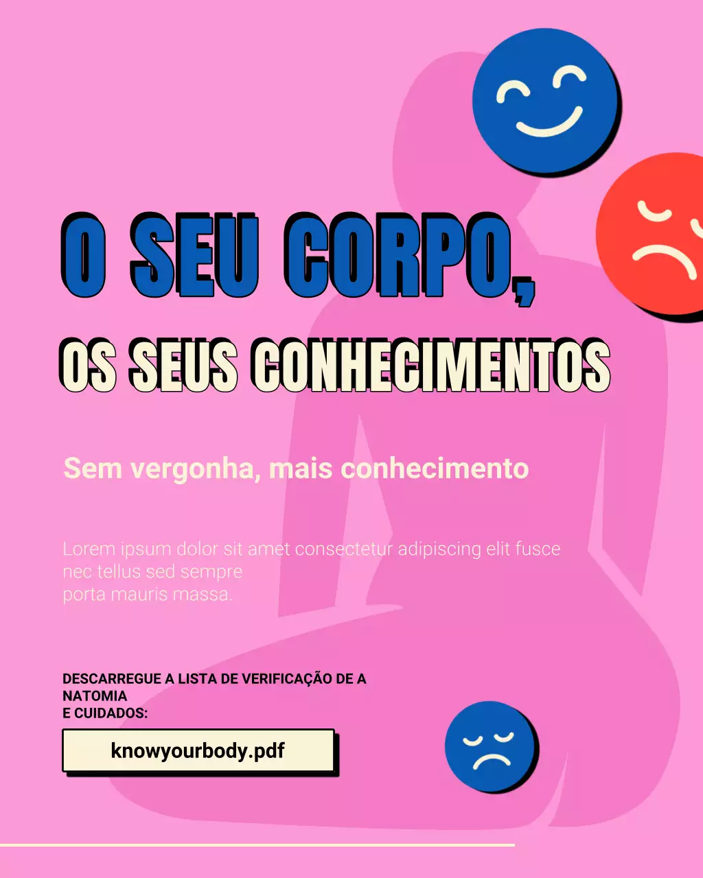 guia de saúde feminina moderna rosa