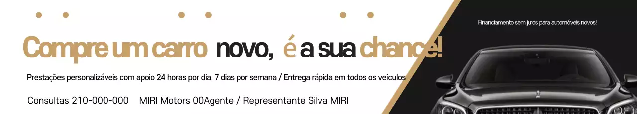 Promoção de carro moderno preto