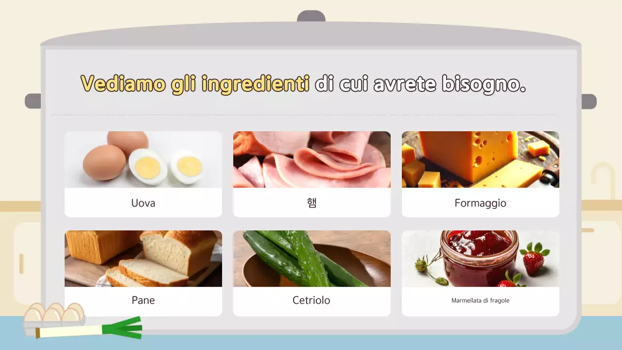 Materiali didattici per cucinare con Orange Baby