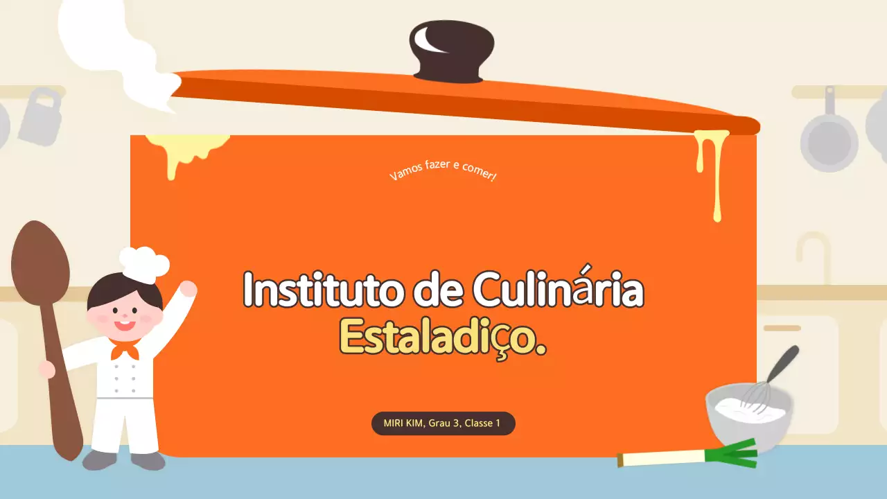 Materiais educativos para cozinhar Orange Baby