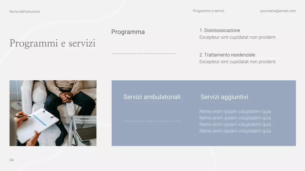 Presentazione del Centro Benessere Semplice e Umano sul Recupero dalla Dipendenza