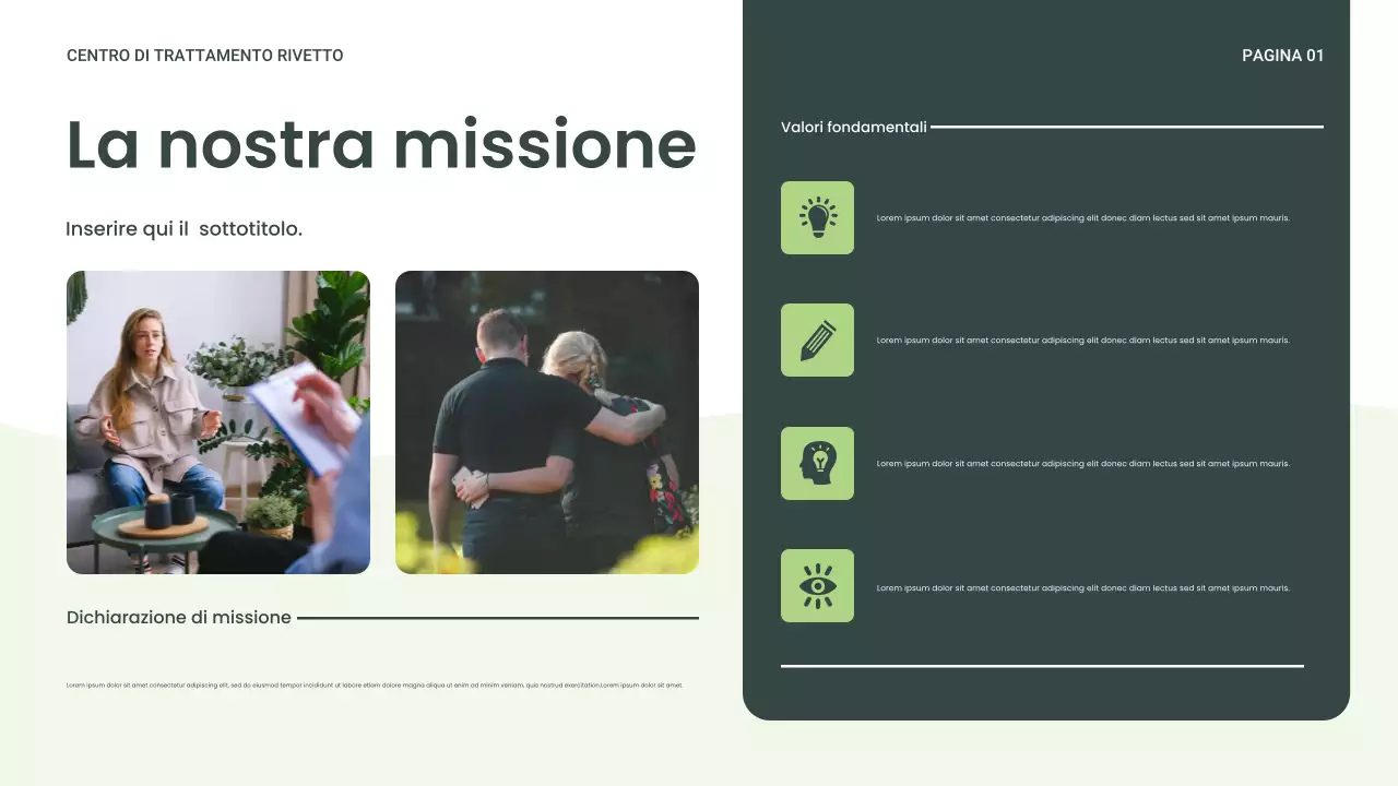 Presentazione del benessere Green Modern Recovery