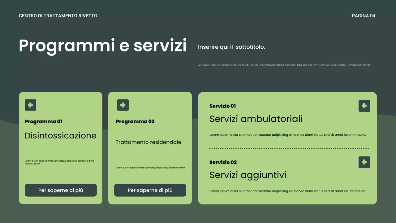 Presentazione del benessere Green Modern Recovery