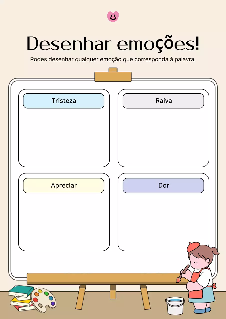Pôster educacional infantil fofo bege para bebês