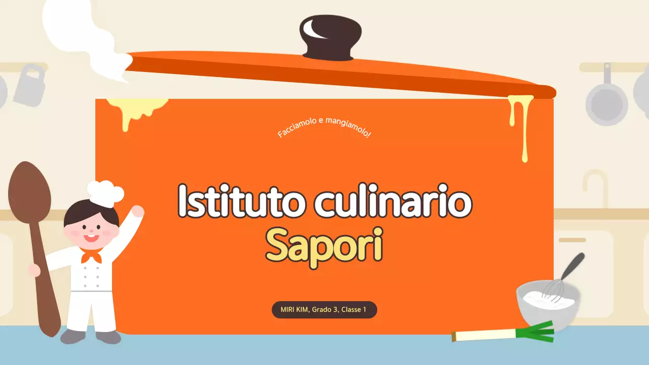 Materiali didattici per cucinare con Orange Baby