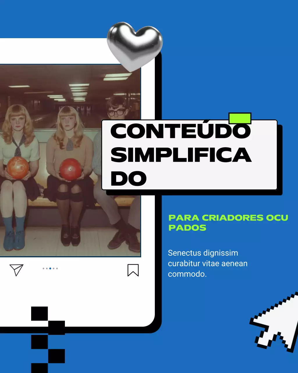 guia de conteúdo retro azul