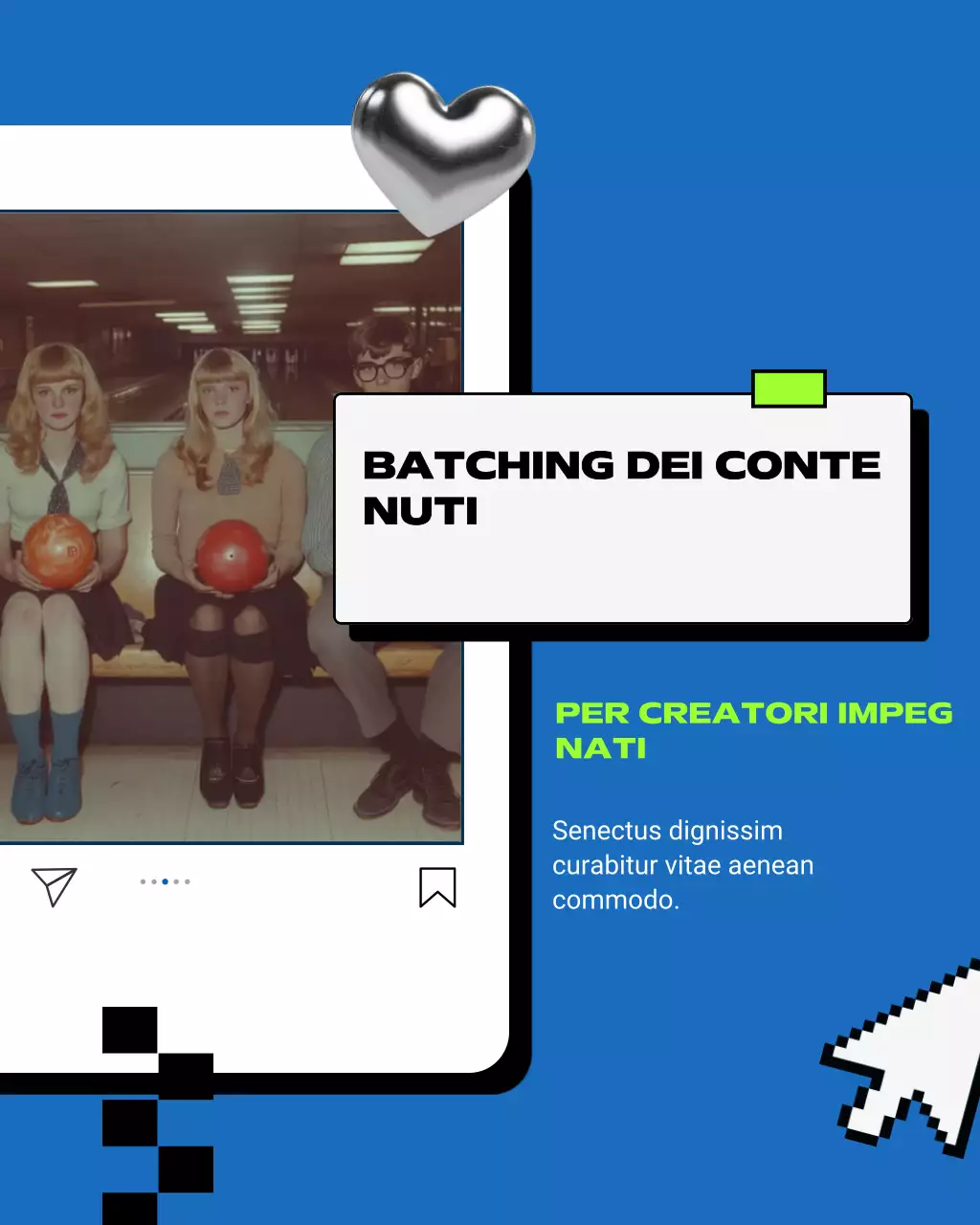 guida ai contenuti retrò blu