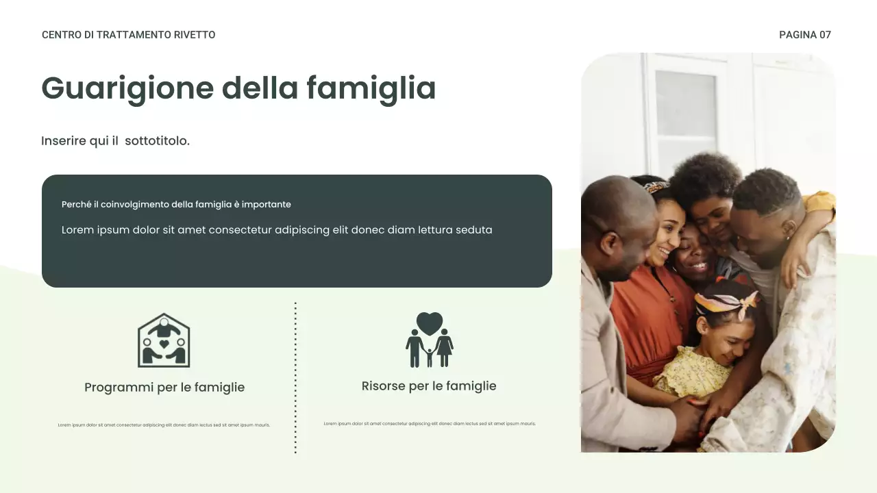 Presentazione del benessere Green Modern Recovery