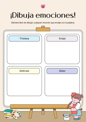 Póster educativo infantil con un bebé beige bonito
