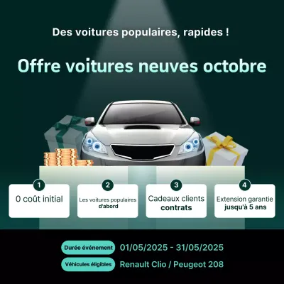 Promotion des voitures vertes modernes