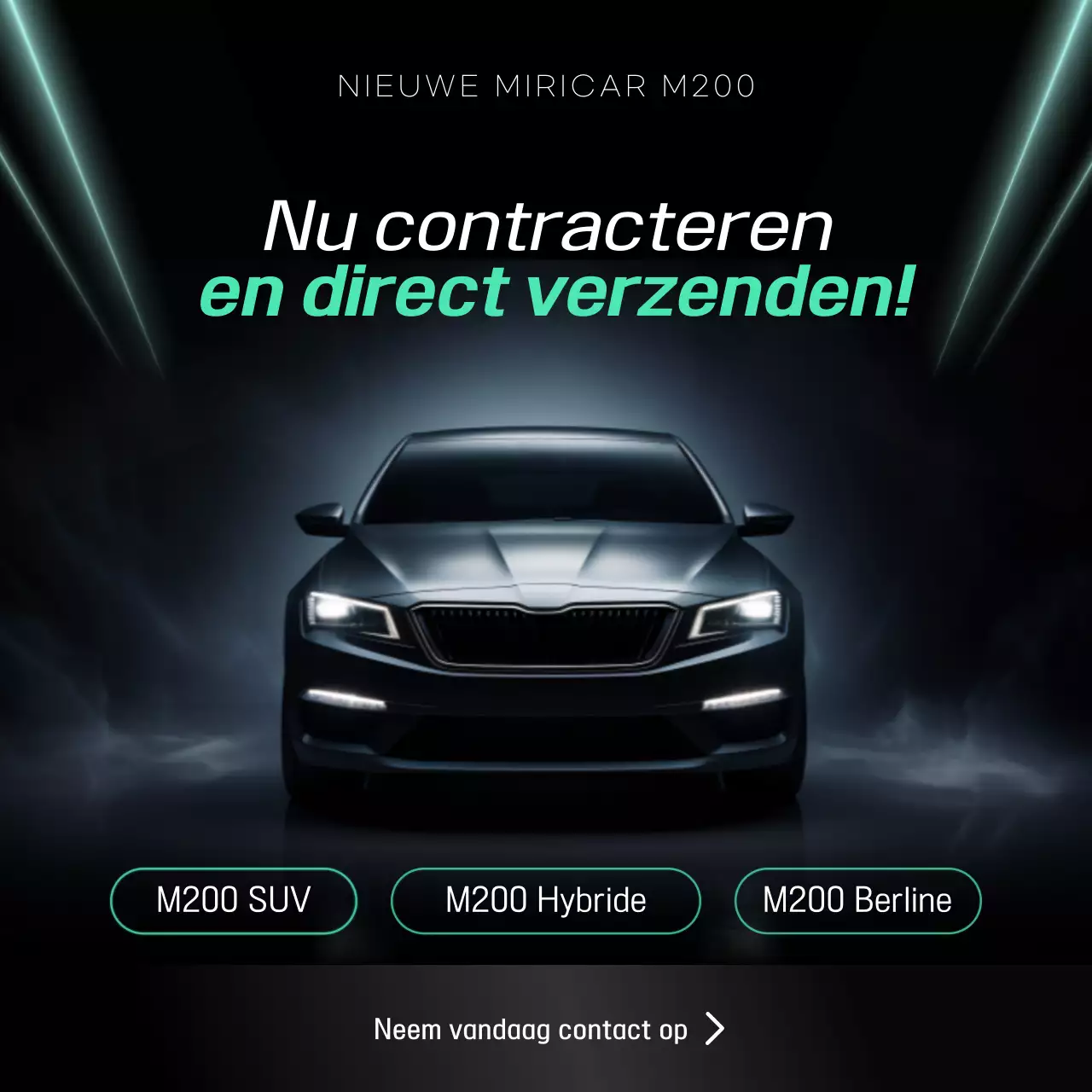 Zwarte stijlvolle auto-reclamepromotie