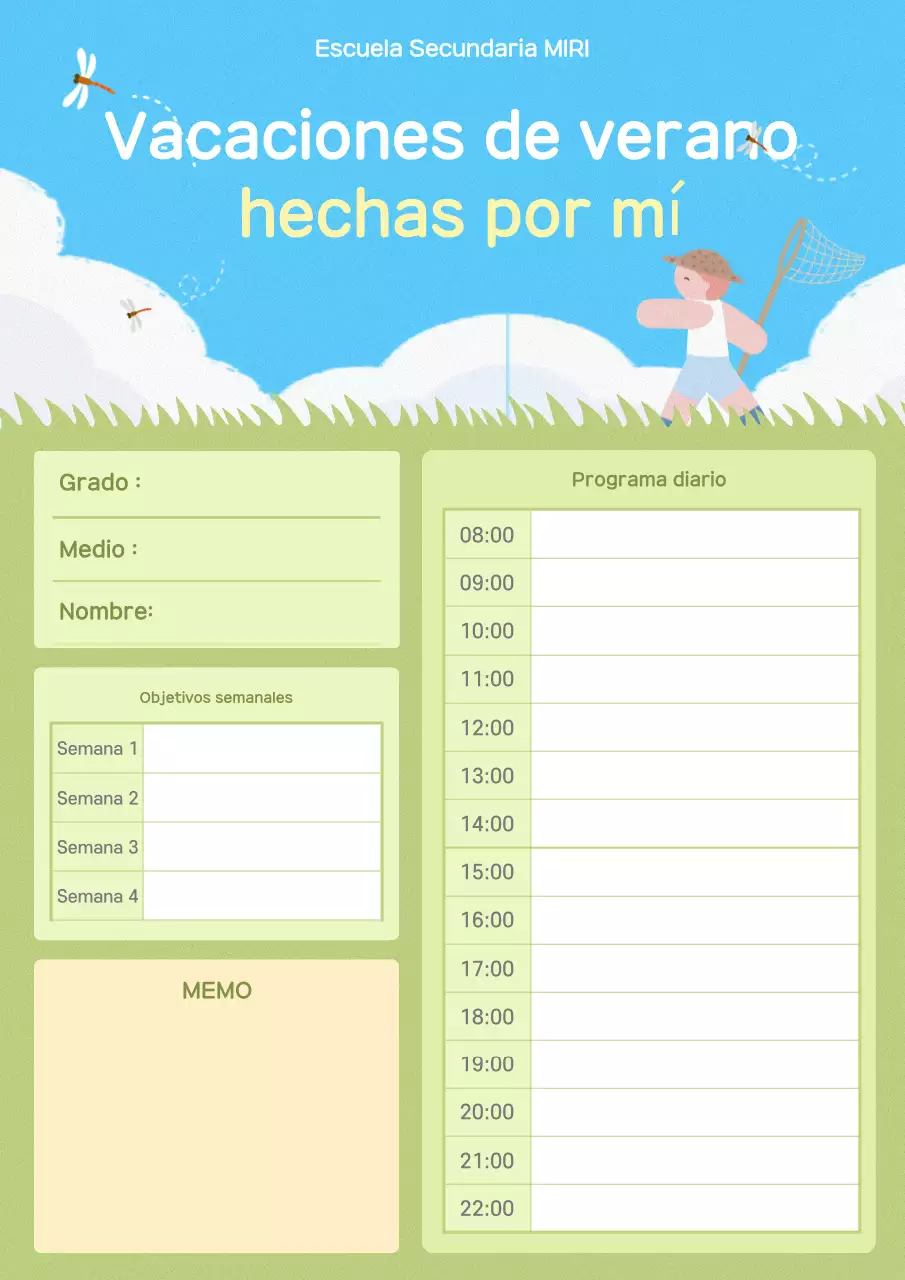 Plan de vacaciones de Mint Baby