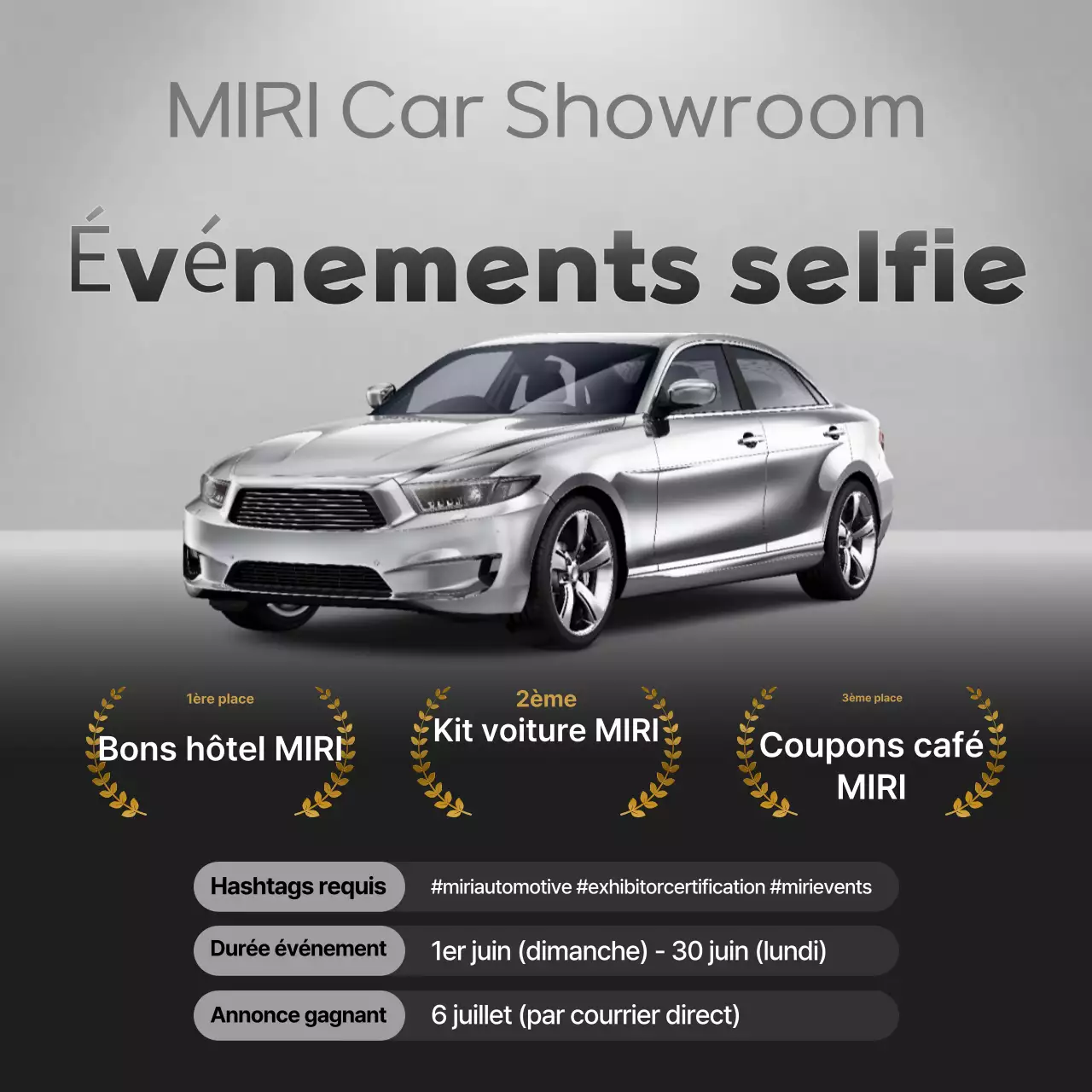 Événement de voitures modernes grises