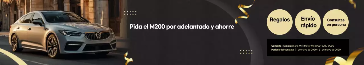 Anuncio de coche elegante de color negro