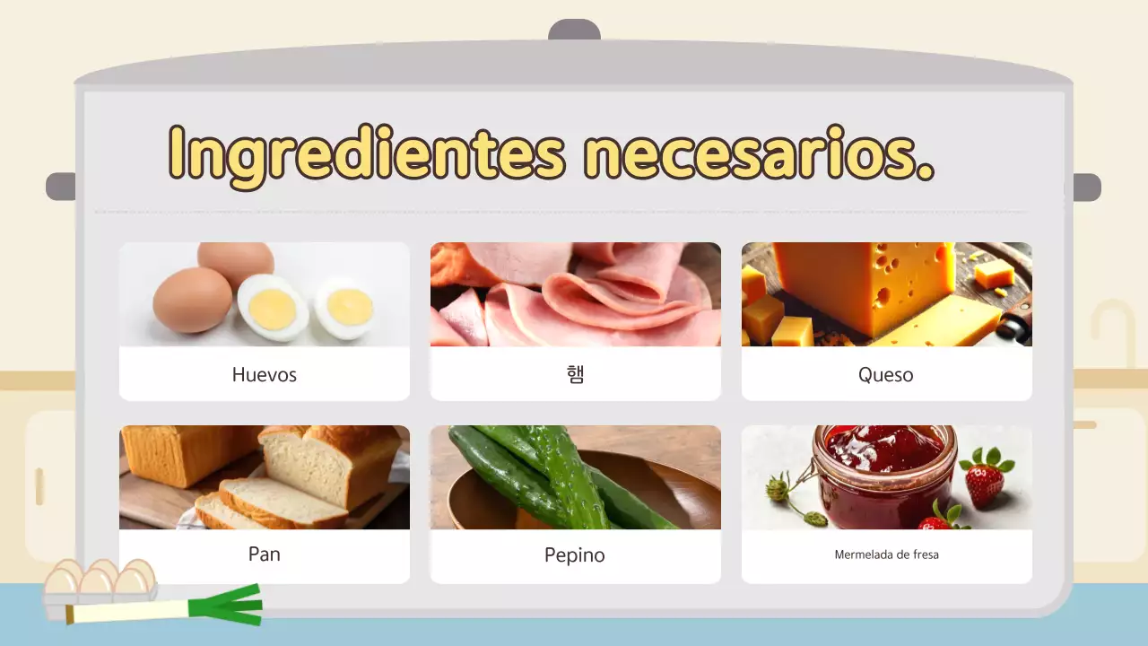 Materiales educativos de cocina para bebés de color naranja