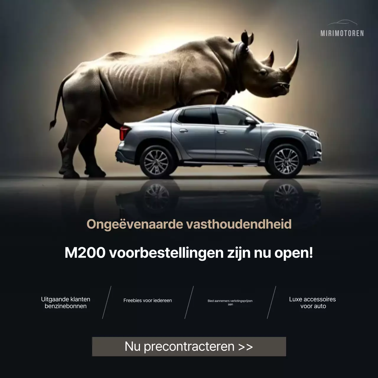 grijze moderne auto-advertentie