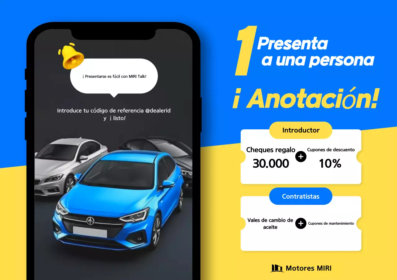 Promoción de coches modernos azules