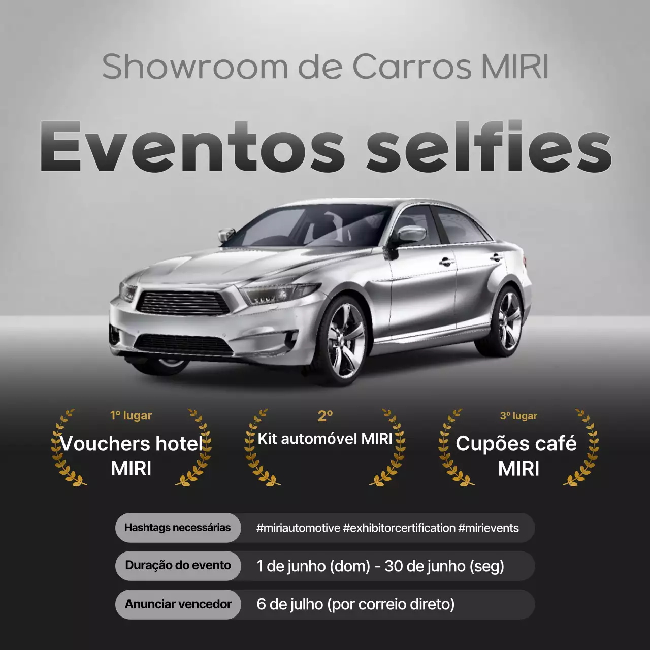 Evento de carros modernos cinza