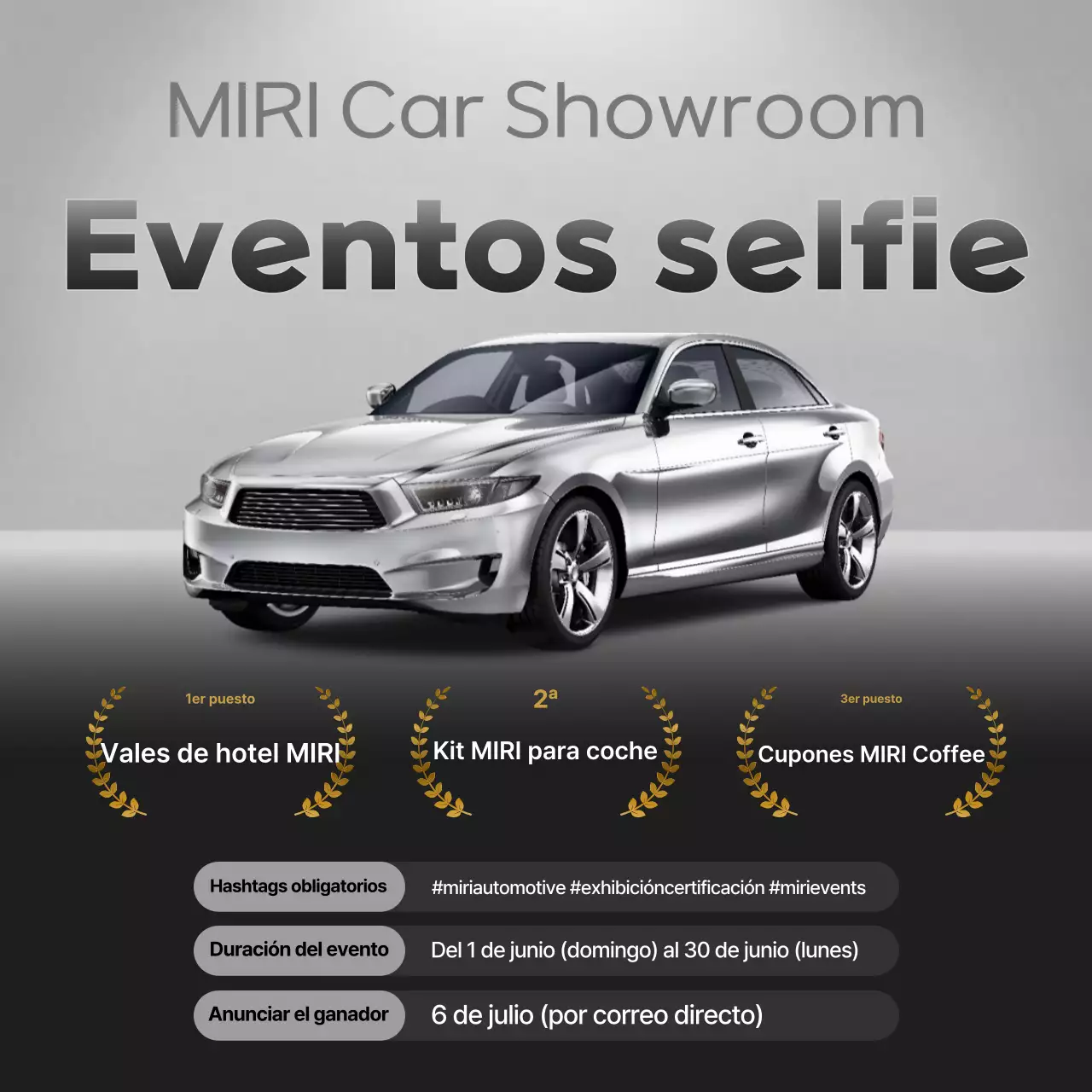 Evento de coches modernos grises