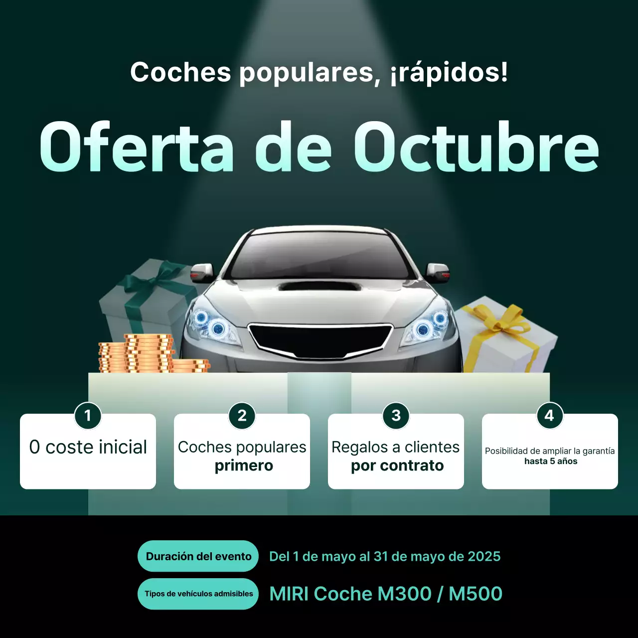 Promoción de coches modernos y ecológicos