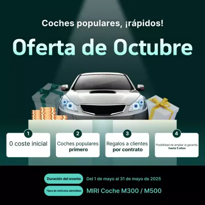 Promoción de coches modernos y ecológicos