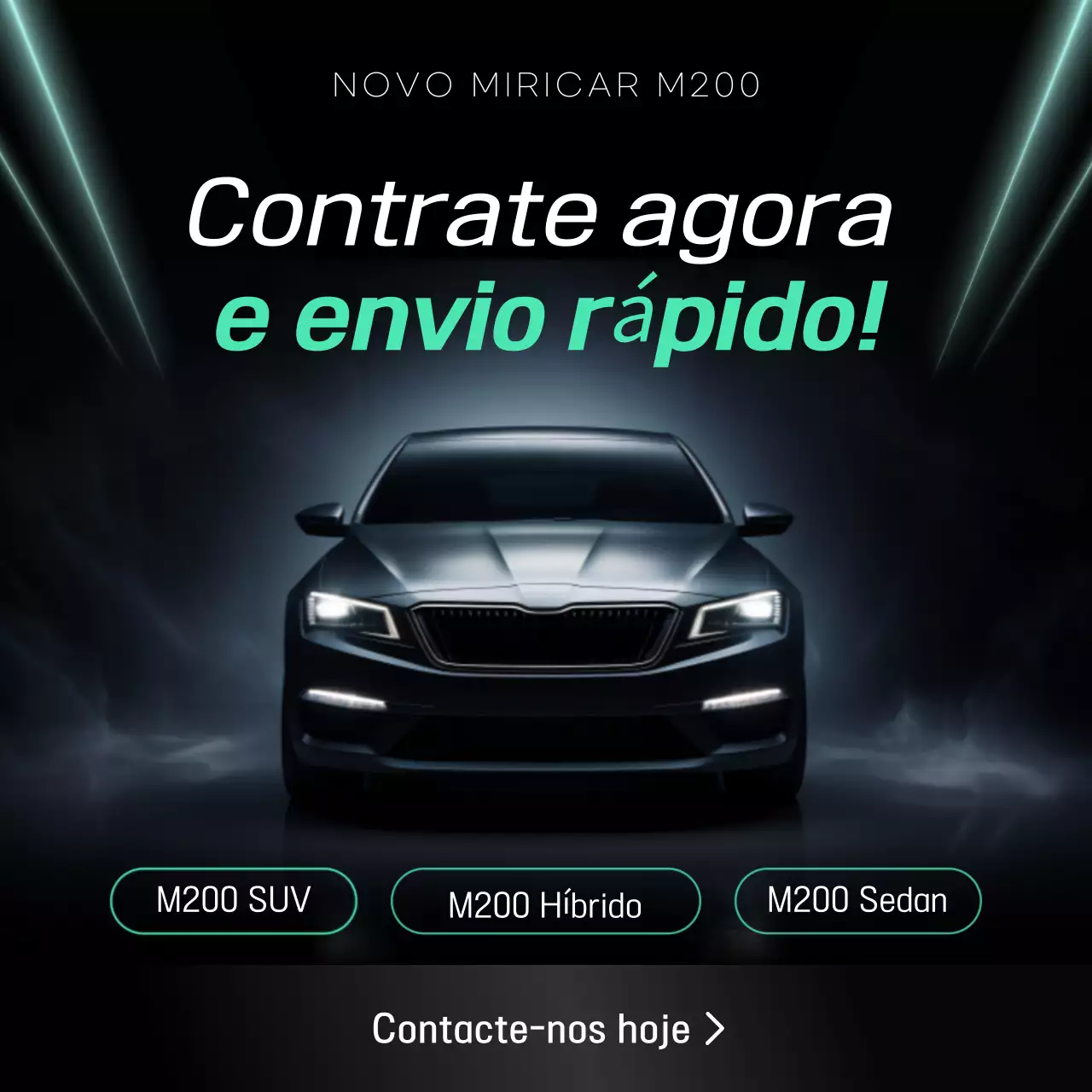 Promoção de publicidade de carro preto elegante