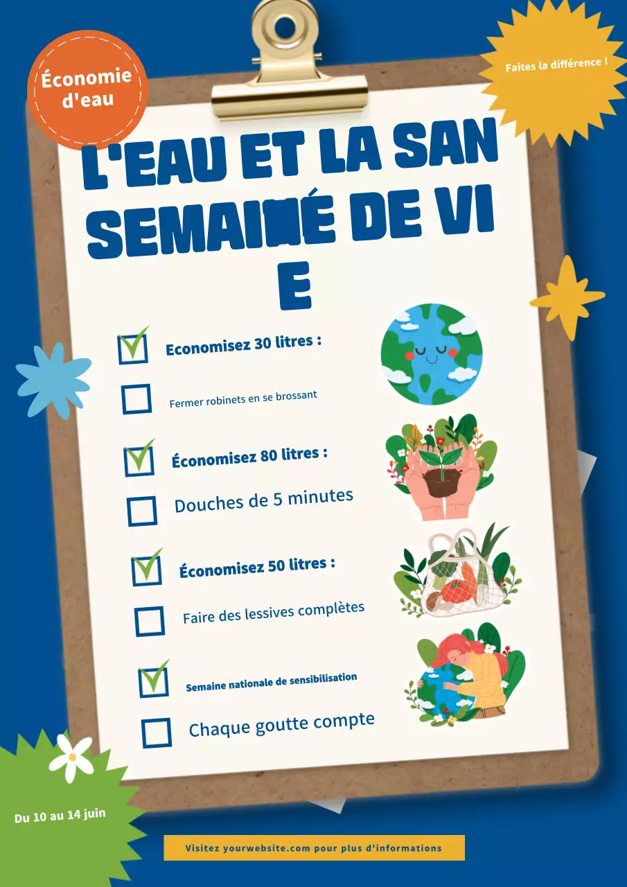 Annonce de conservation moderne bleue