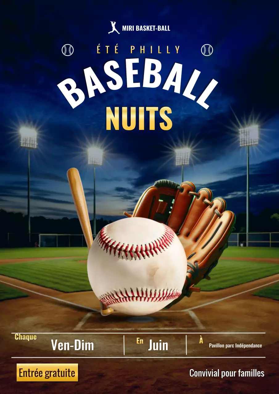 événement de baseball moderne bleu