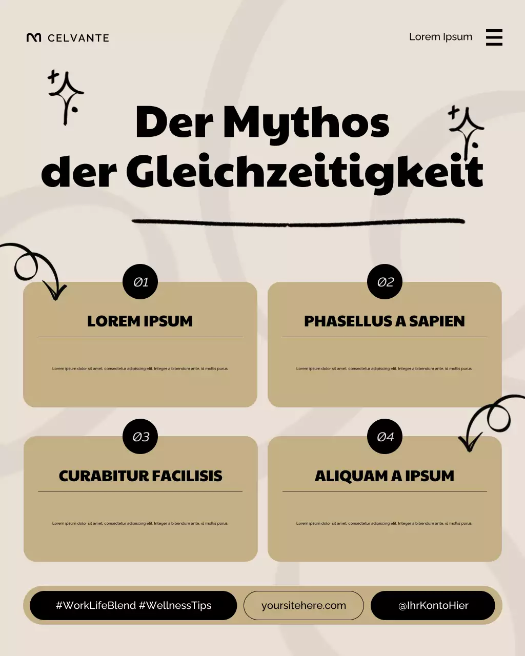 Beige Modern Work Life Wellness Instagram-Beitrag