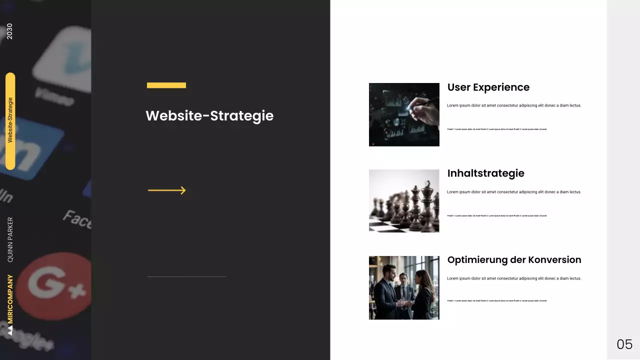 Präsentation zur modernen Online-Präsenz