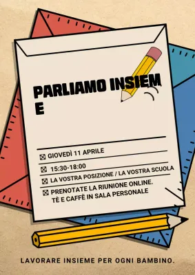 Annuncio dell'evento scolastico retrò beige