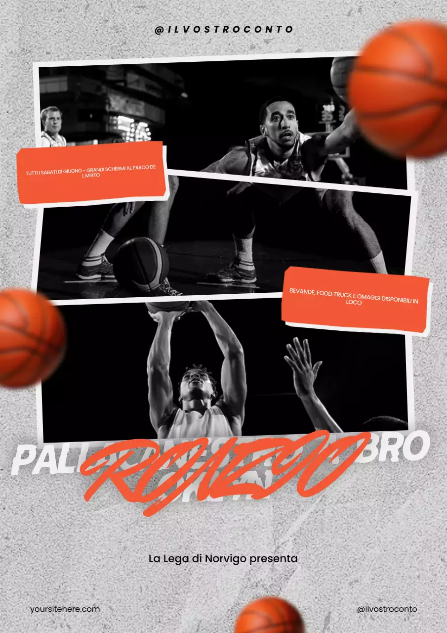 Manifesto promozionale di Orange Urban Basketball