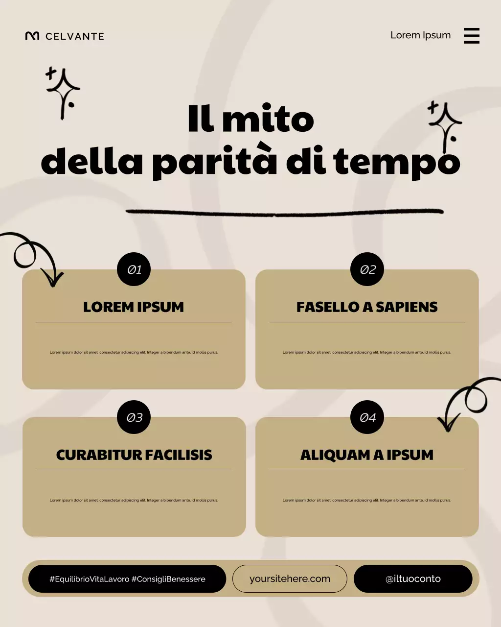 Post Instagram Beige Modern Work Life Wellness