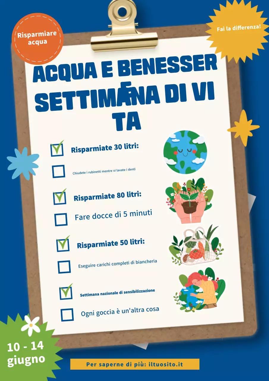 Annuncio di conservazione moderna blu