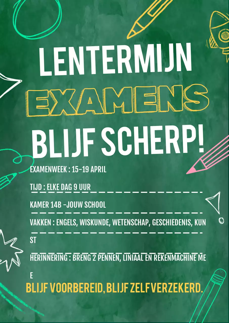 Aankondiging van het Green Classic-examen