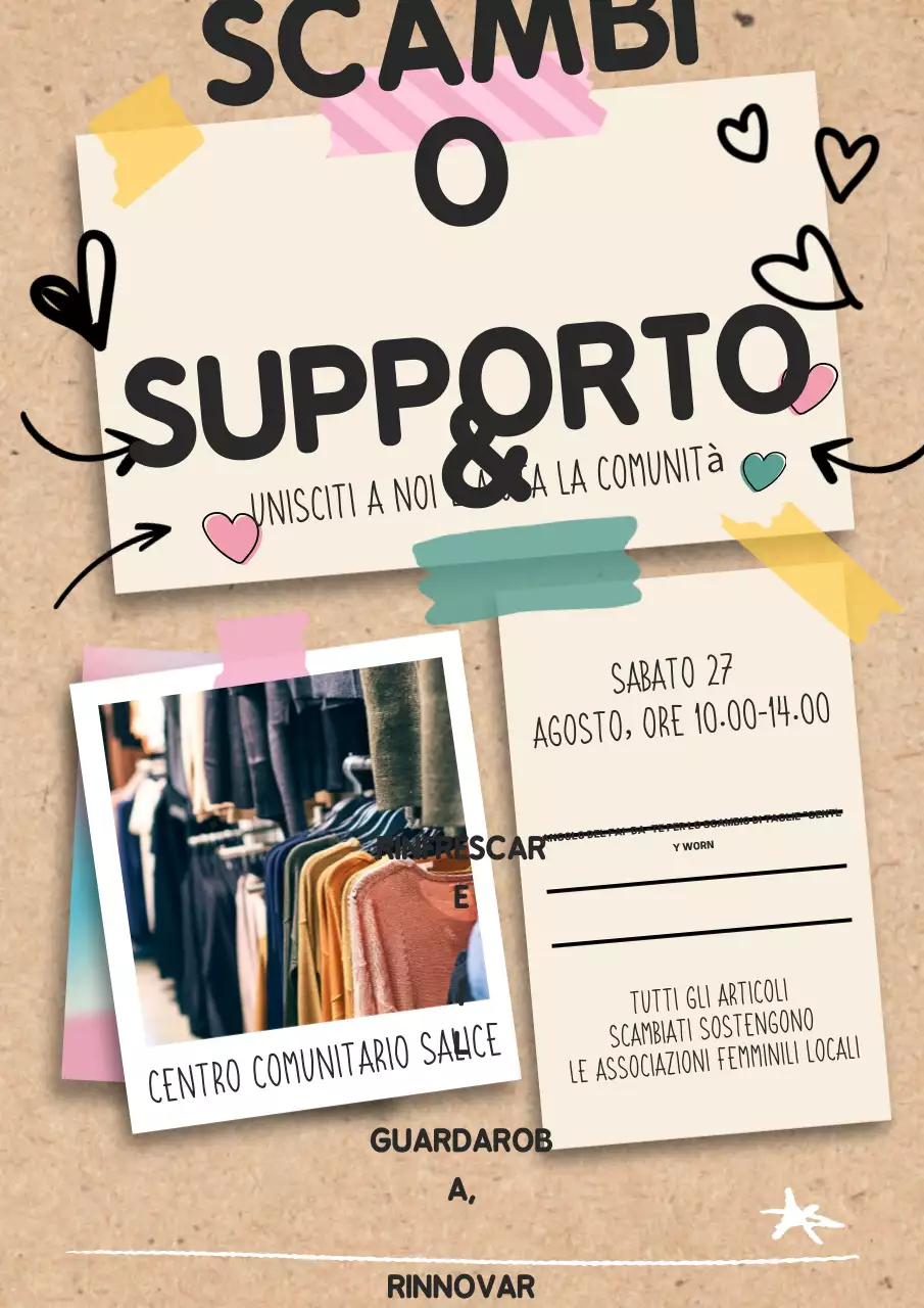 Promozione dell'evento di abbigliamento retrò beige