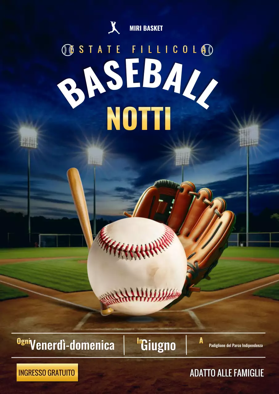 evento di baseball moderno blu