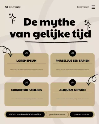 Beige Modern Werk Leven Wellness Instagram Post